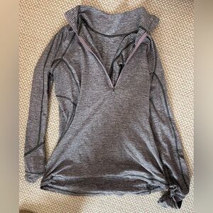 LULULEMON Half-Zip Workout Sweatshirt, purple and gray, amazing worn, size 12